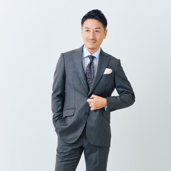 【ティモシーエベレスト】2Bチェック柄スーツ（グレー）