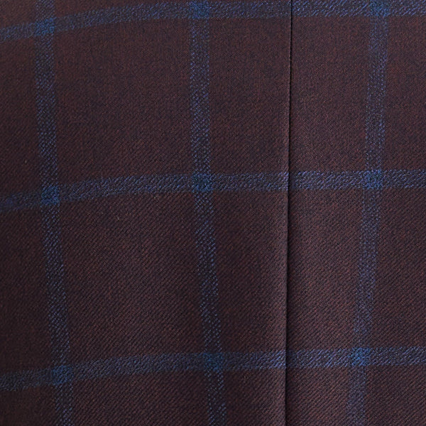 【ティモシーエベレスト】2Bチェック柄ジャケット（ボルドー）