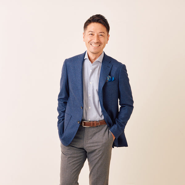 【ティモシーエベレスト】2Bウールシルクジャケット（ネイビー）