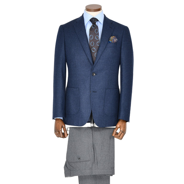 【ティモシーエベレスト】2Bウールシルクジャケット（ネイビー）