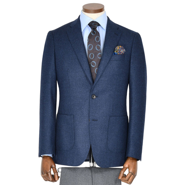 【ティモシーエベレスト】2Bウールシルクジャケット（ネイビー）