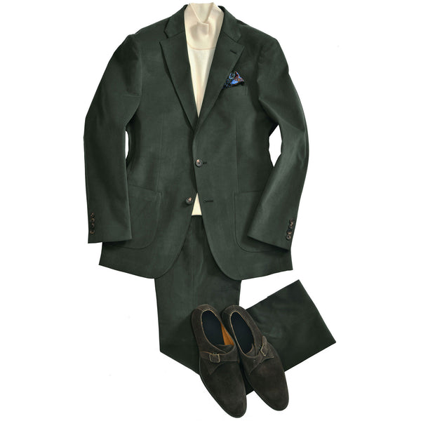 【ティモシーエベレスト】モールスキンセットアップパンツ（カーキ）