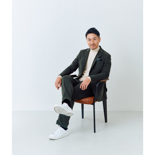 【ティモシーエベレスト】2Bモールスキンセットアップジャケット（カーキ）