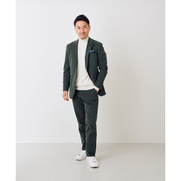 【ティモシーエベレスト】モールスキンセットアップパンツ（カーキ）