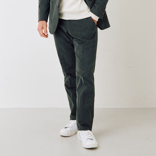 【ティモシーエベレスト】モールスキンセットアップパンツ（カーキ）