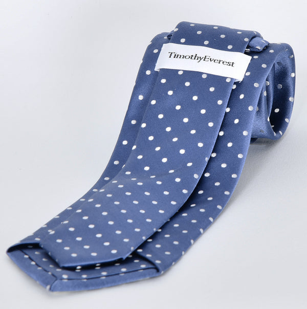 【ティモシー エベレスト】ドットネクタイ（ブルー）