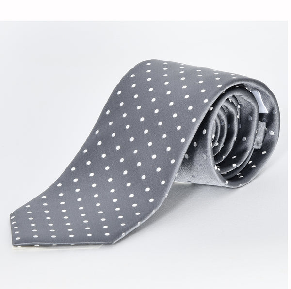 【ティモシー エベレスト】ドットネクタイ（グレー）