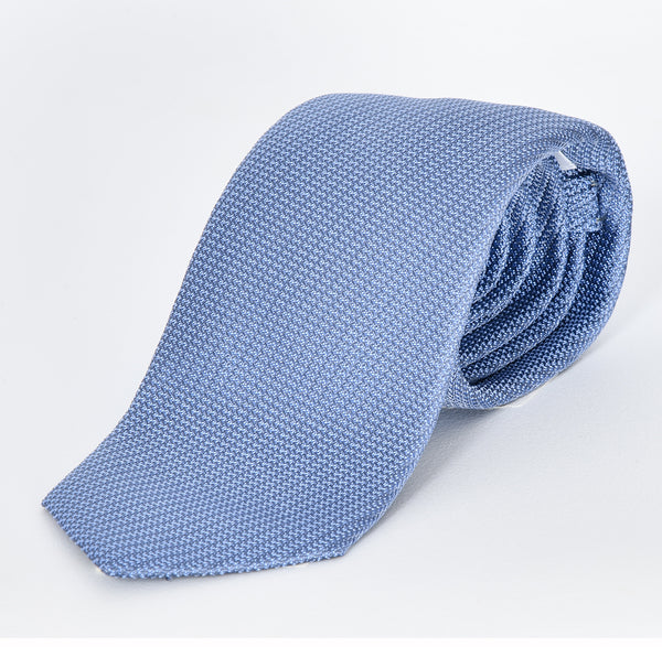 【ティモシー エベレスト】ソリッドジャカード ネクタイ（ライトブルー）