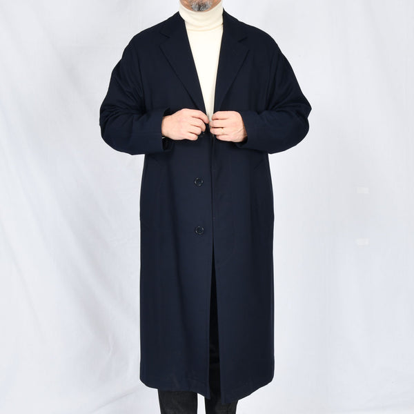 【ティモシーエベレスト】チェスターロングコート（ネイビー）