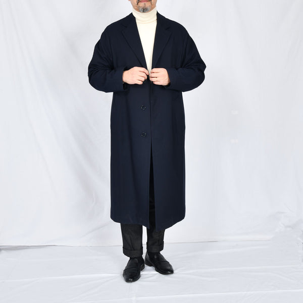 【ティモシーエベレスト】チェスターロングコート（ネイビー）