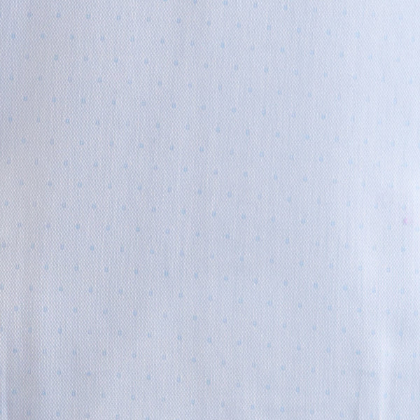 【ティモシーエベレスト】ドット柄ドビー織ドレスシャツ（サックスブルー）