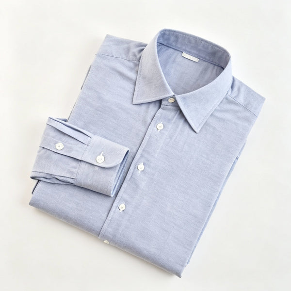 【ティモシーエベレスト】ホリゾンタルカラードレスシャツ（ブルー）