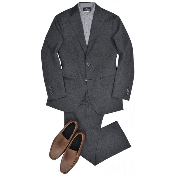 【ドーランドハウス】2Bジャージー素材セットアップパンツ（ダークグレー）