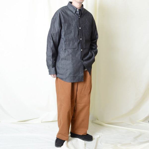 【STTND】コクーンワイドブリックパンツ