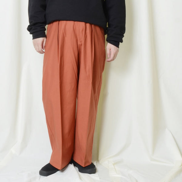 【STTND】コクーンワイドレッドブリックパンツ