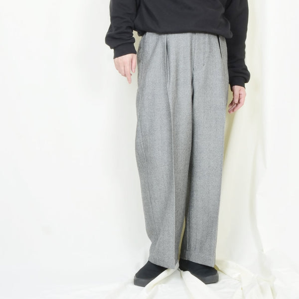【STTND】コクーンワイドウールパンツ