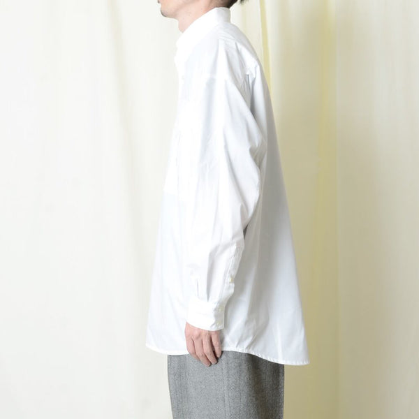 【STTND】ハイブリッドホワイトワイドシャツ
