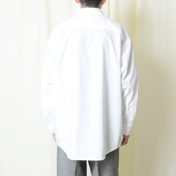【STTND】ハイブリッドホワイトワイドシャツ