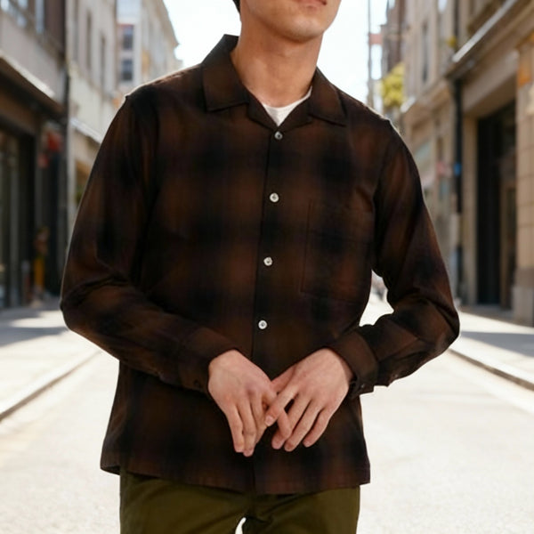 【STTND】オンブレー L/S シャツ