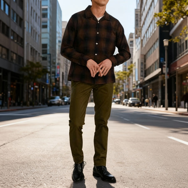 【STTND】オンブレー L/S シャツ