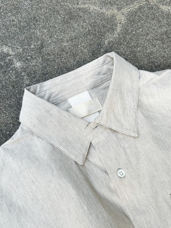 【STTND】ハーフミックスワイドシャツ