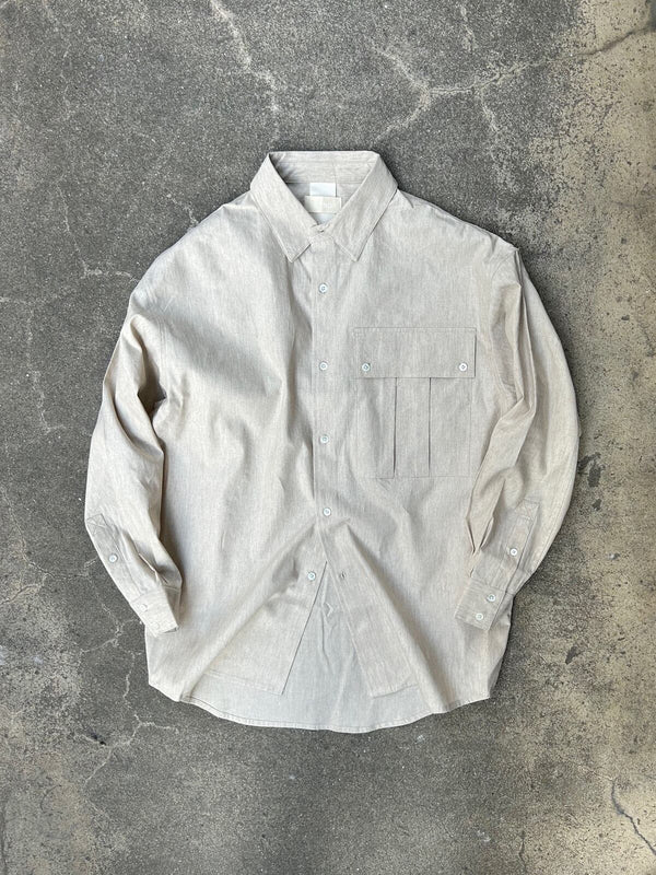 【STTND】ハーフミックスワイドシャツ