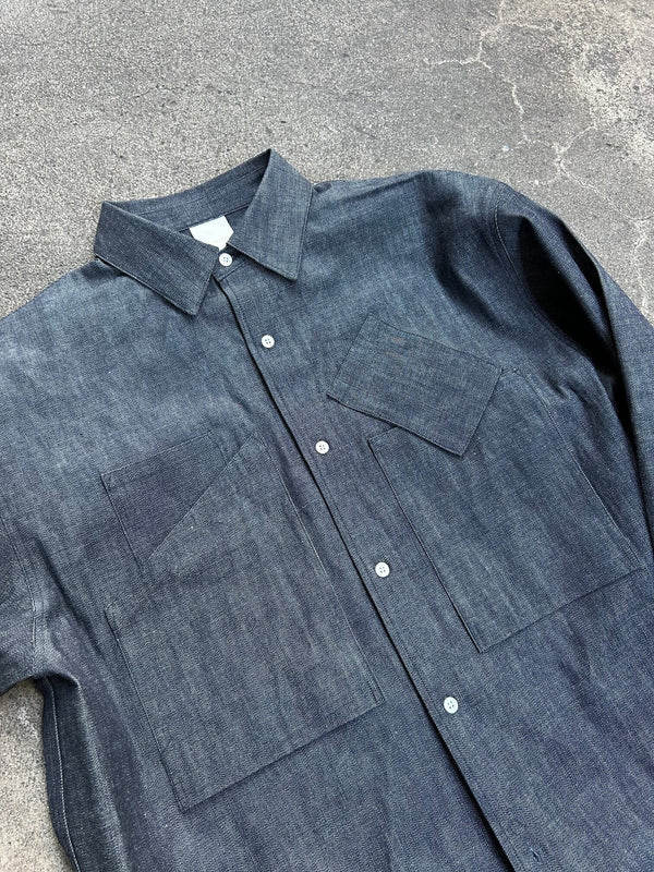 【STTND】10ozピュアデニムユーティリティワイドシャツ