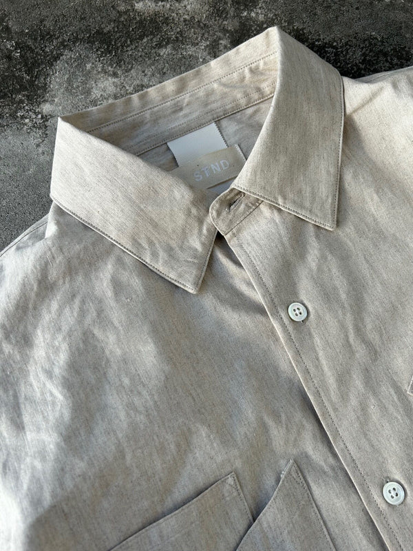 【STTND】ハーフミックスユーティリティワイドシャツ