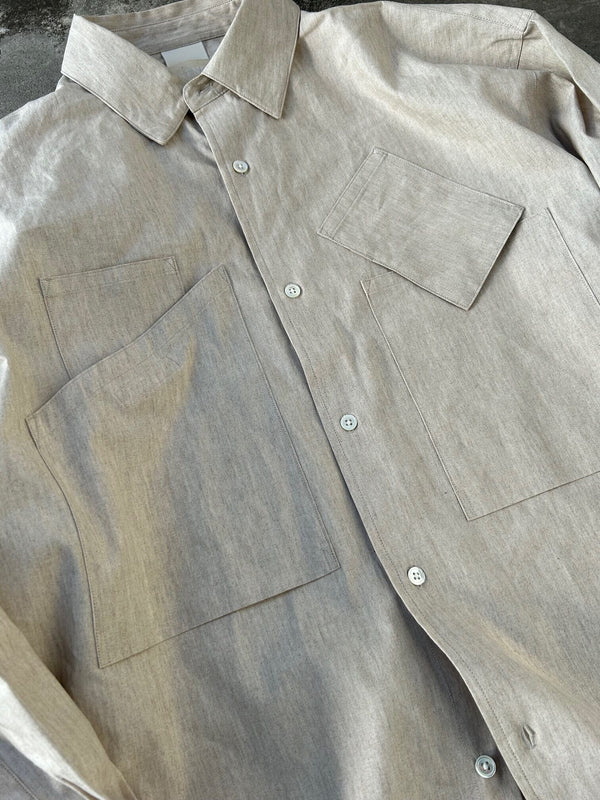 【STTND】ハーフミックスユーティリティワイドシャツ