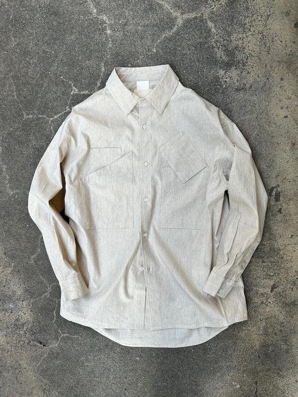 【STTND】ハーフミックスユーティリティワイドシャツ