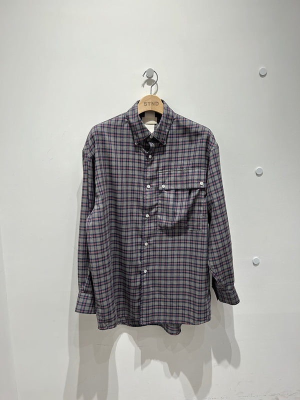 【STTND】パキパキチェックワイドシャツ