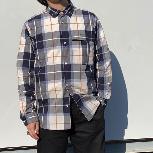 【STTND】ユージュアリーチェックセミワイドシャツ