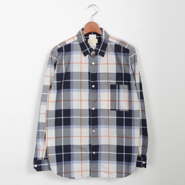 【STTND】ユージュアリーチェックセミワイドシャツ