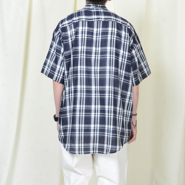 【STTND】シンチェックショートスリーブワイドシャツ