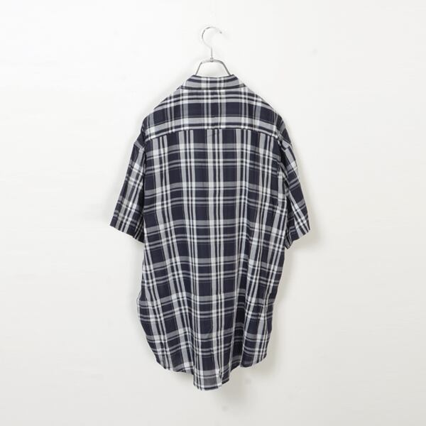 【STTND】シンチェックショートスリーブワイドシャツ