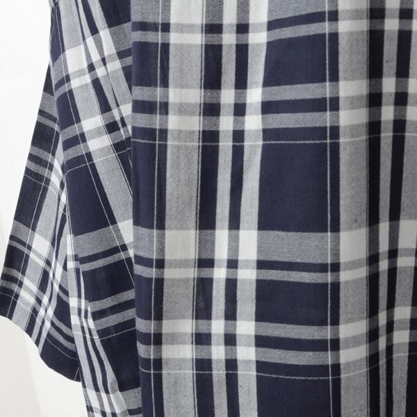 【STTND】シンチェックショートスリーブワイドシャツ