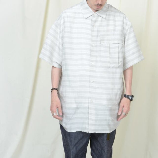 【STTND】シンモザイクショートスリーブワイドシャツ