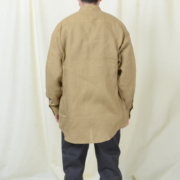 【STTND】ベルギーリネンスタンドワイドシャツ