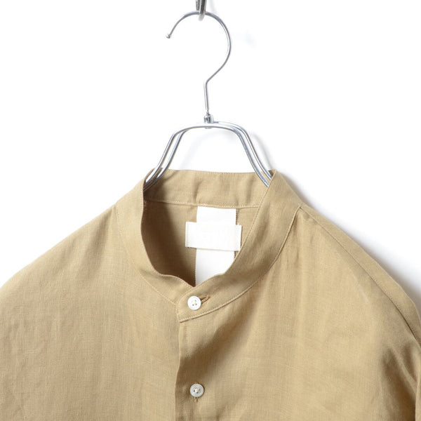 【STTND】ベルギーリネンスタンドワイドシャツ