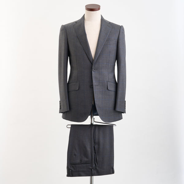 【ティモシーエベレスト】2Bチェック柄スーツ（グレー）