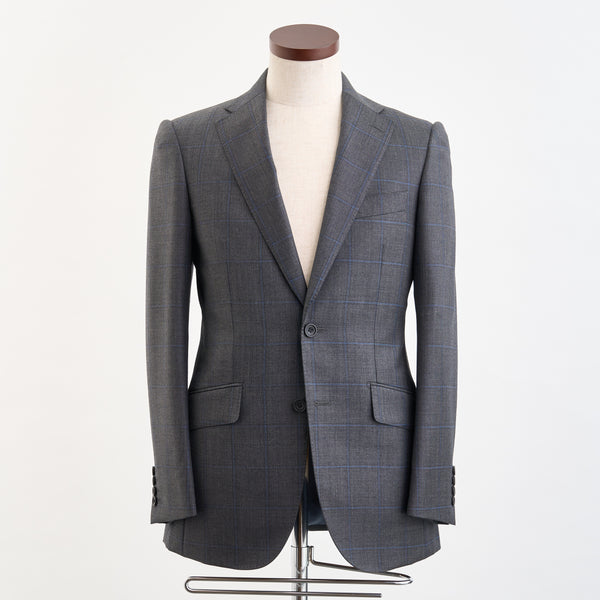 【ティモシーエベレスト】2Bチェック柄スーツ（グレー）