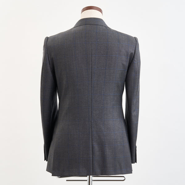 【ティモシーエベレスト】2Bチェック柄スーツ（グレー）