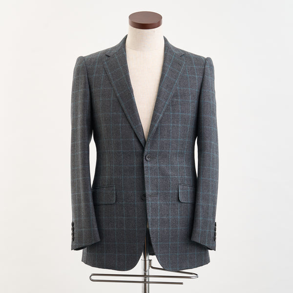 【ティモシーエベレスト】2Bチェック柄スーツ（グレー）