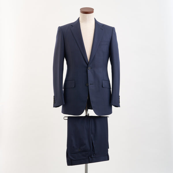 【ティモシーエベレスト】2Bストライプ柄スーツ（ネイビー）