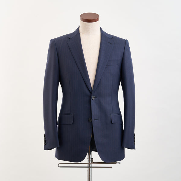 【ティモシーエベレスト】2Bストライプ柄スーツ（ネイビー）