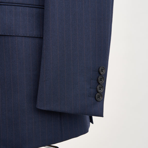 【ティモシーエベレスト】2Bストライプ柄スーツ（ネイビー）
