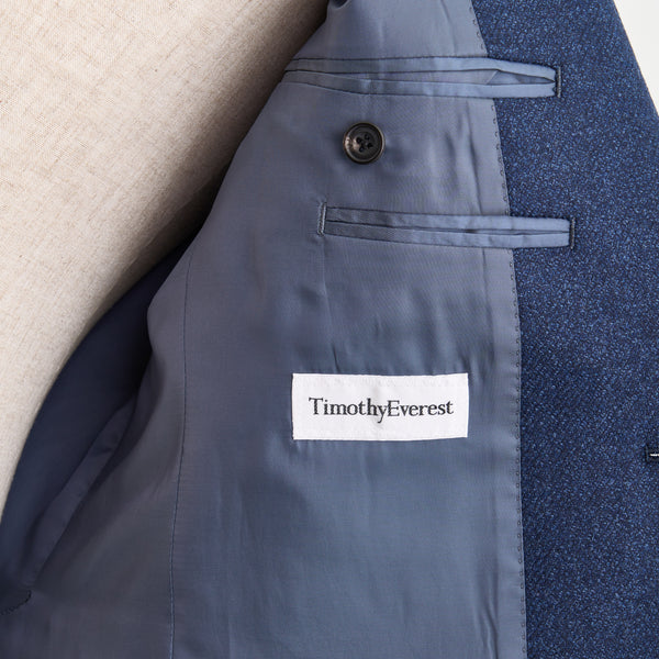 【ティモシーエベレスト】2Bウールシルクジャケット（ネイビー）