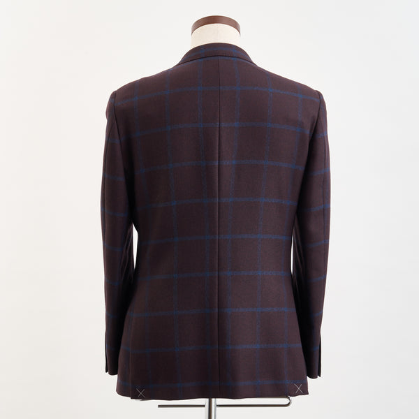 【ティモシーエベレスト】2Bチェック柄ジャケット（ボルドー）