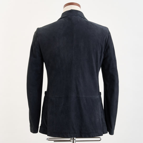 【コルネリアーニ】2Bスエードレザージャケット（ネイビー）