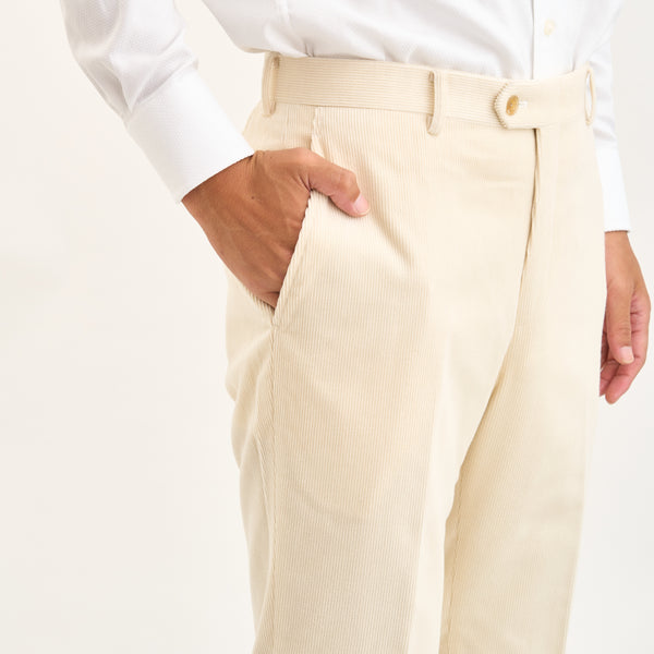 【ティモシーエベレスト】コーデュロイパンツ（ホワイト）